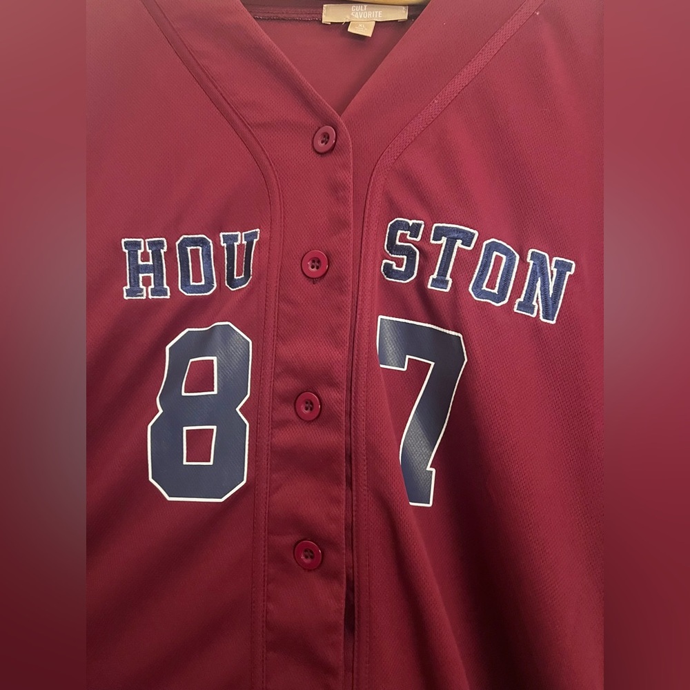 Burgundy Baseball Tee - Picture 3 of 4